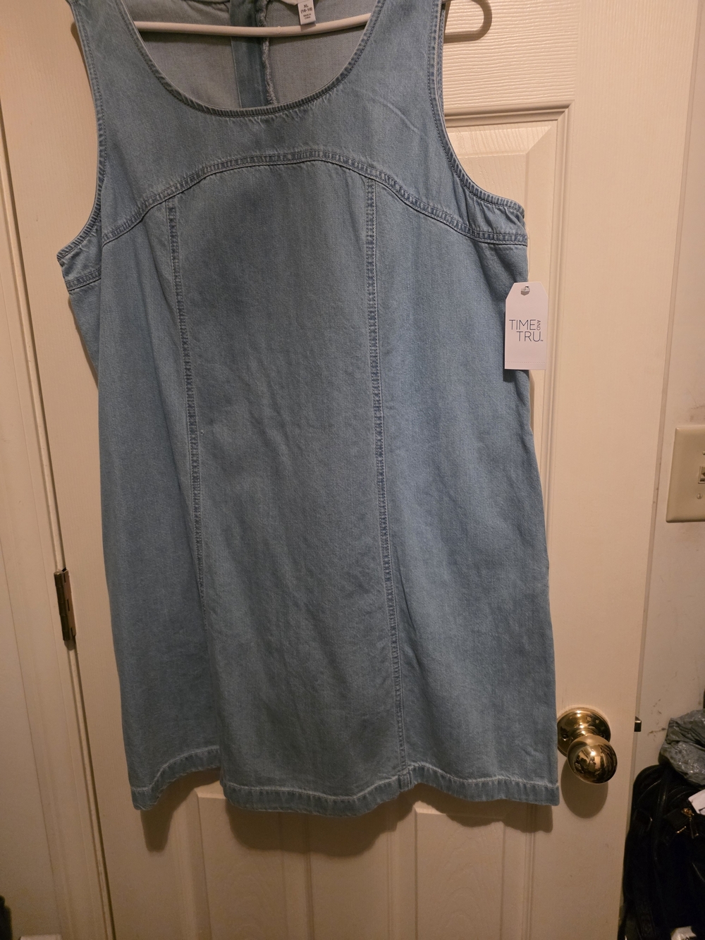 Time and Tru Light Wash Denim Dress - Blue